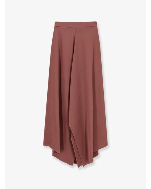 Alysi Brown Satin Skirt