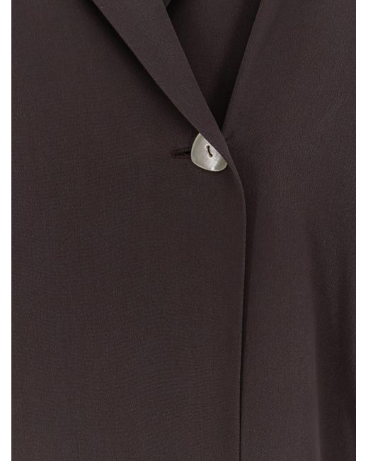Alysi Purple Blazer Loose Silk