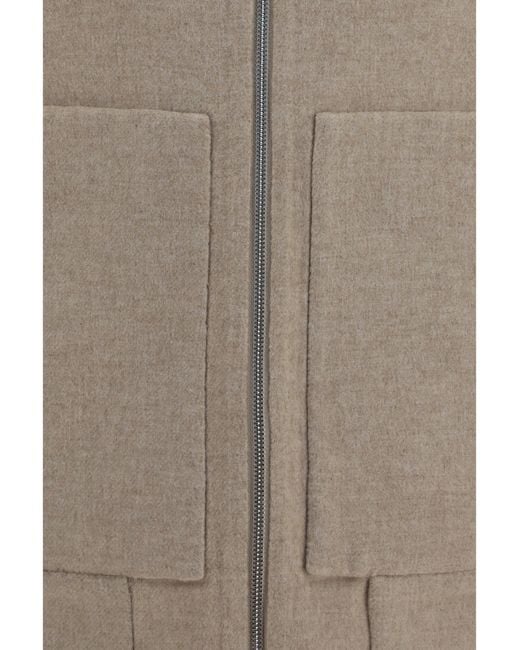 Brunello Cucinelli Gray Double-Face Cashmere Jacket for men