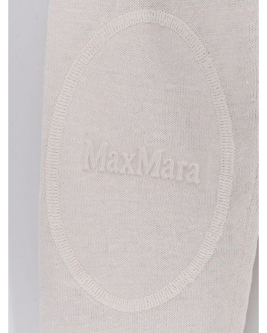 Max Mara White Smmfervore Linen Sweater