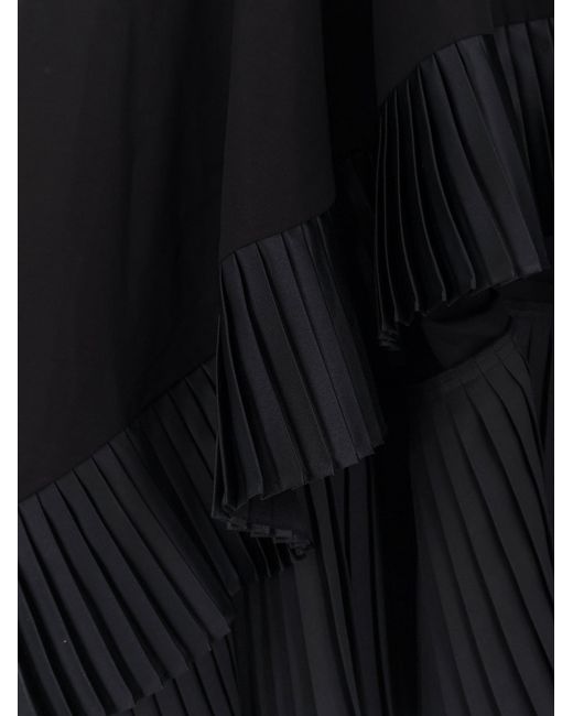 Sacai Black Dresses Cotone