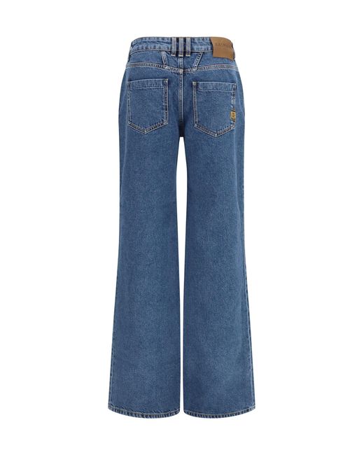 Balmain Blue Jeans Straight Wide-Leg