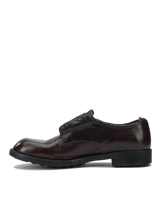 Officine Creative Black "Diary 005" Derby Lace-Ups for men
