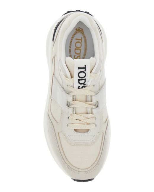 Tod's White "Sportiva 81L" Sneakers