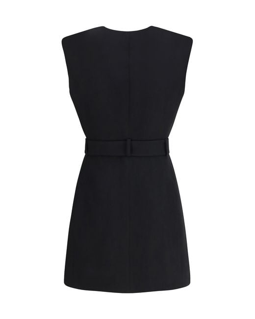 Balmain Black Short Wrap Dress