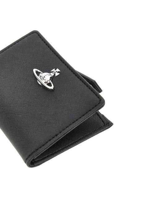 Vivienne Westwood Black Orb Logo Bi-Fold Cardholder