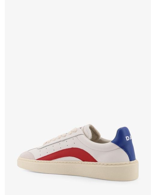 DSquared² Pink Rider Leather Low-Top Sneakers for men