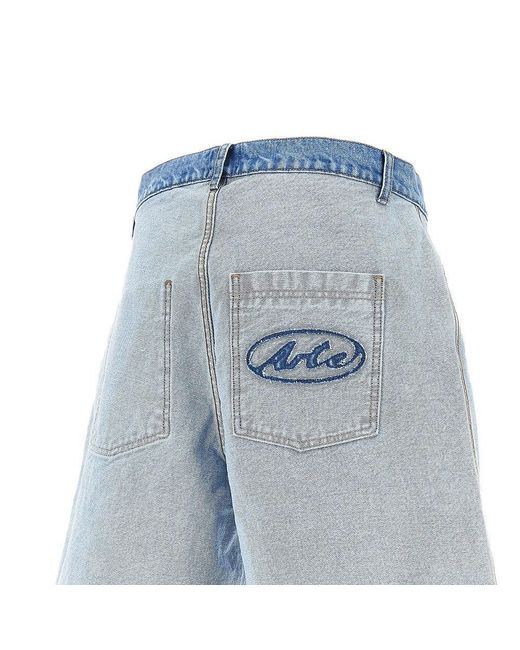 Arte' Blue Inside/Out Denim Shorts for men