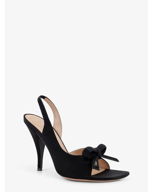 Dior Black Dior Dior Bow Satin Sandals With Logo Bow Detail