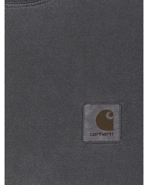 Carhartt Gray Nelson Cotton T-Shirt for men