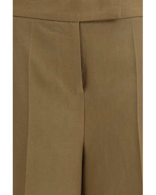 Max Mara Green Linen Bermuda Shorts