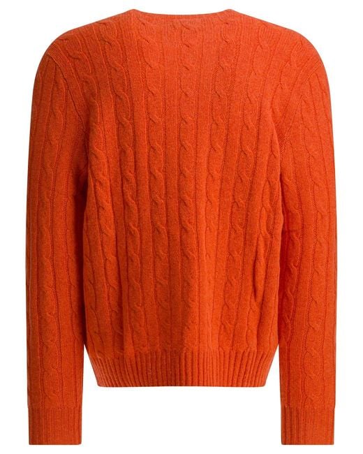 Polo Ralph Lauren Orange Cashmere Sweater for men