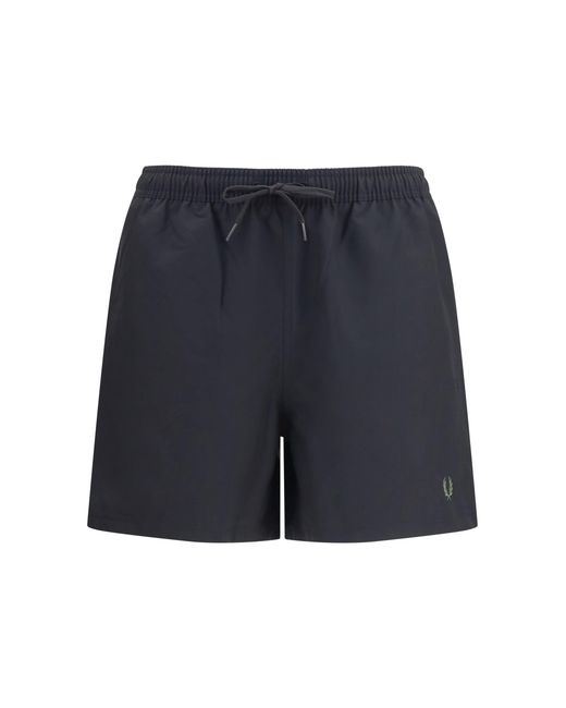 Fred Perry Blue Swim Shorts for men