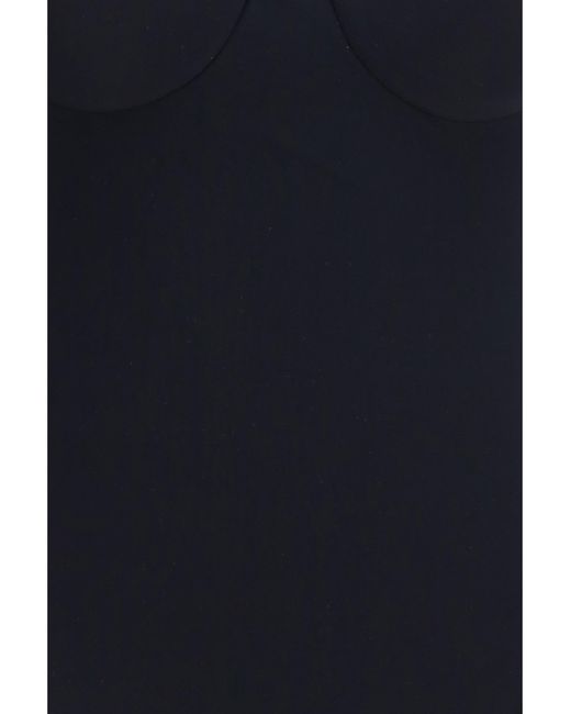 Magda Butrym Blue Retro Bustier One-Piece Swimsuit