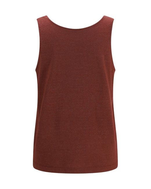 Brunello Cucinelli Red Luminous Knit Tank Top