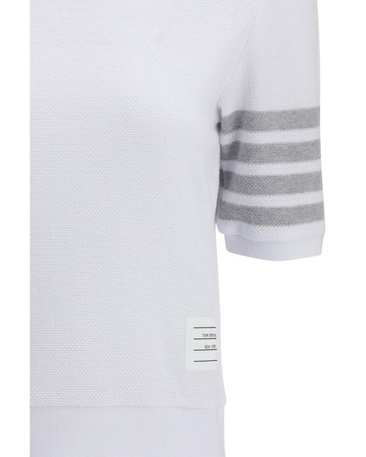 Thom Browne White Cotton T-Shirt