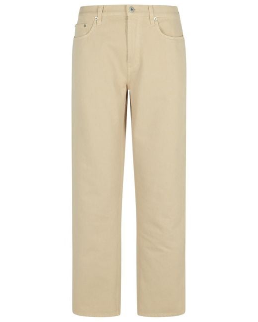 Burberry Natural Cream Cotton Jeans