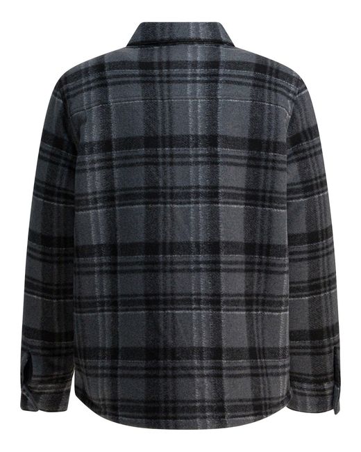 Vince Black Check Overshirt Jacket for men