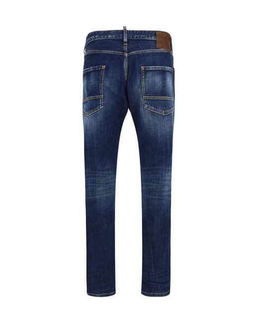 DSquared² Blue Teddy Mini Front Jeans for men