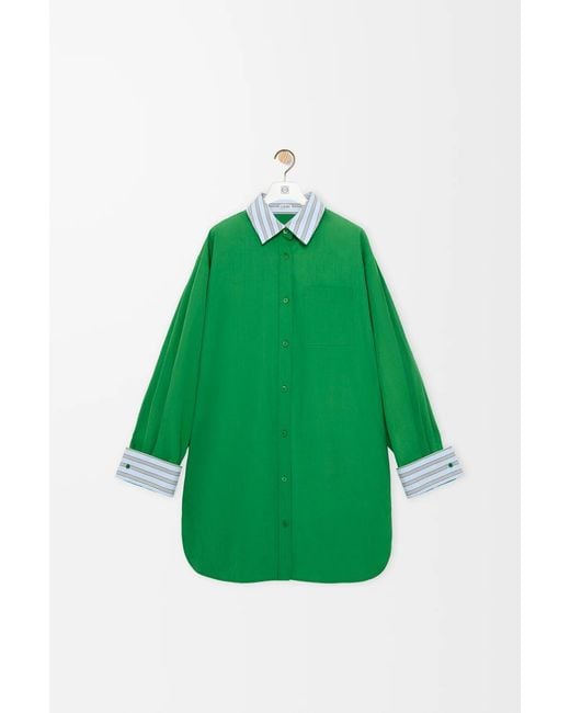 Loewe Green Cotton Chemiser Dress
