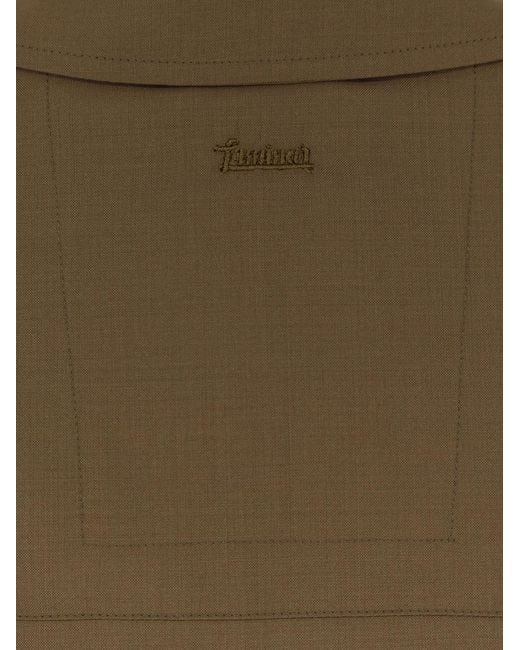 Laminar Green Wool Blend Shirt for men