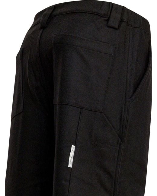 GR10K Black Wool Blend Pants Trousers for men