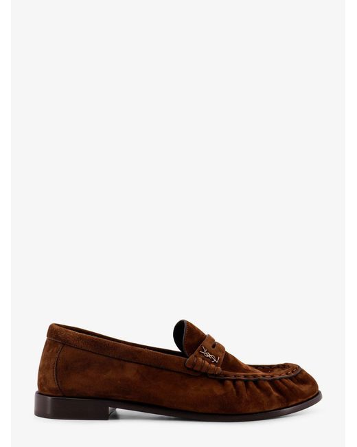 Saint Laurent Brown Le Loafer Suede Loafer for men