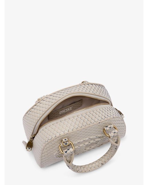 DIESEL Natural 1Dr Dome Python Leather Crossbody Bag