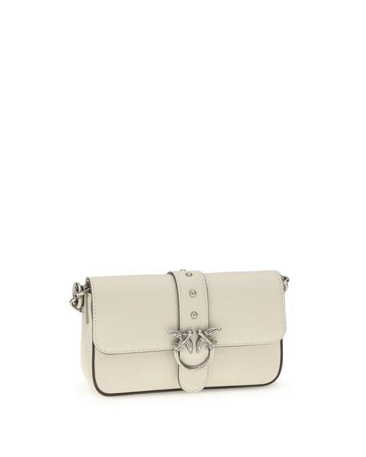 Pinko White Shoulder Bag Baby Love Silk