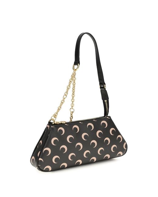 MARINE SERRE White Moon Motif Shoulder Bag