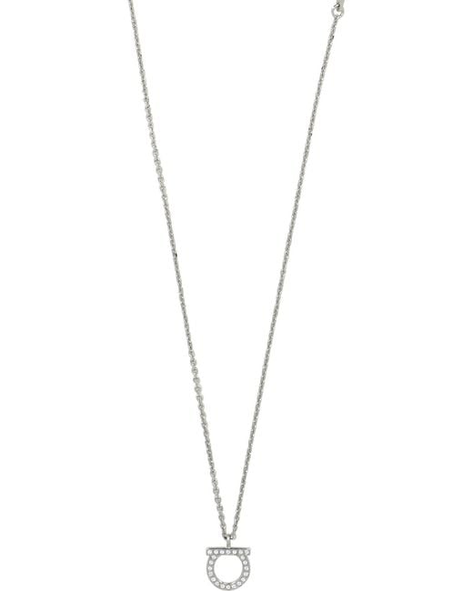 Ferragamo Metallic Gancini Necklace