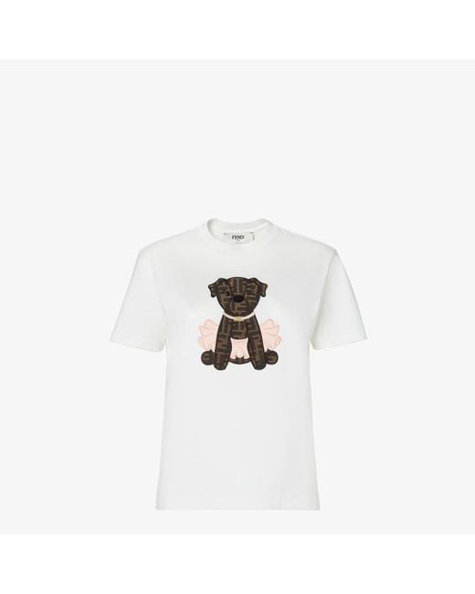 Fendi White Itina"Cotton T-Shirt