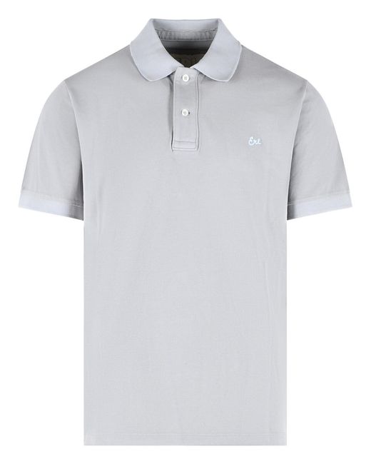 ERL White Cotton Polo Shirt for men
