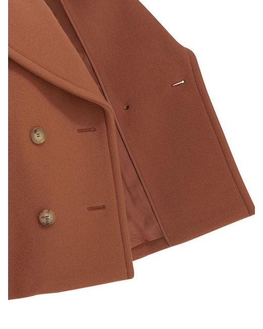 Chloé Brown Short Wool Coat