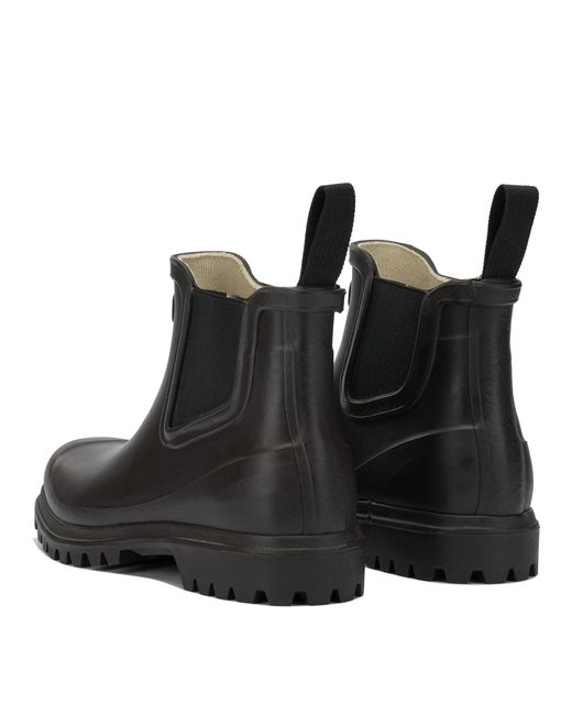 Superga Black Rubber Ankle Boots