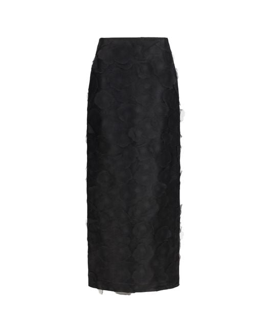 Max Mara Black Adepto Long Silk Skirt