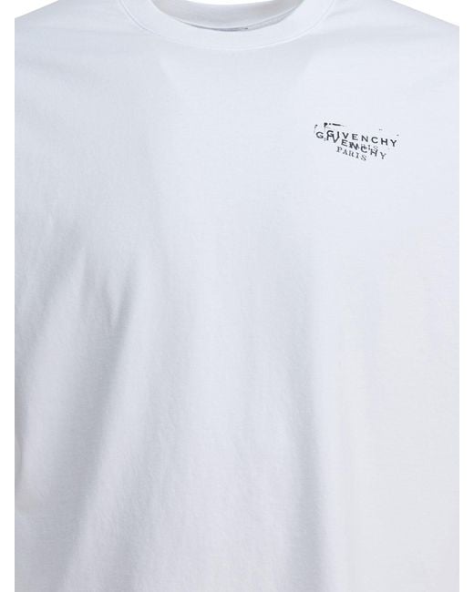 Givenchy White Cotton T-Shirt With Logo for men