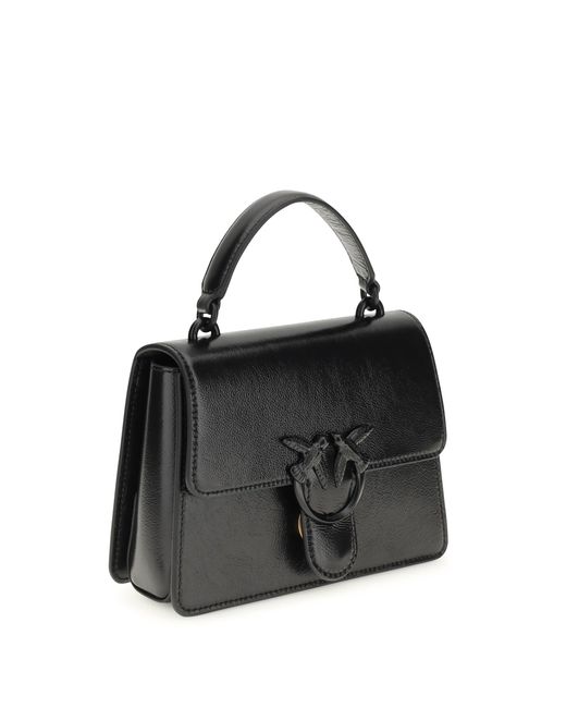 Pinko Black Love One Top Mini Handbag Nero Limousine