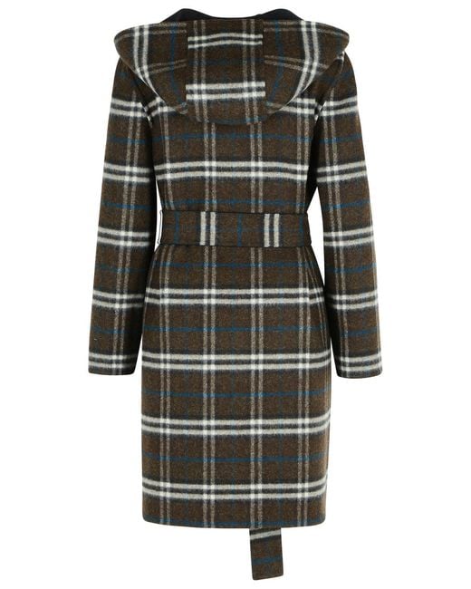 Burberry Black 'Hampshire' Reversible Wool Coat