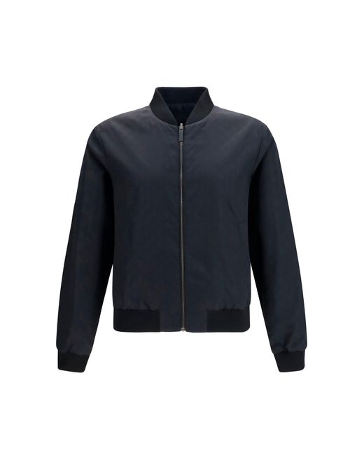 Gucci Blue Jacket Reversible Zip Silk Faille for men