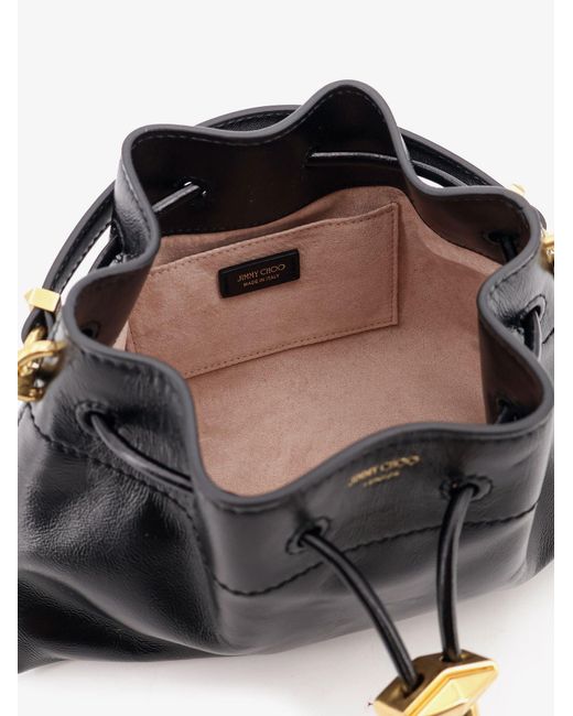 Jimmy Choo Black Cinch Small Leather Shoulder Bag