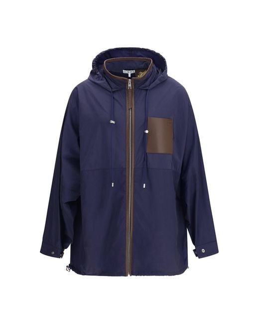 Loewe Blue Hooded Technical Fabric Jacket X Paula's Ibiza for men