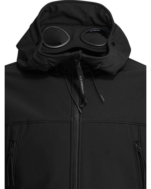 C P Company Black Shell-T Goggle Technical Jacket for men