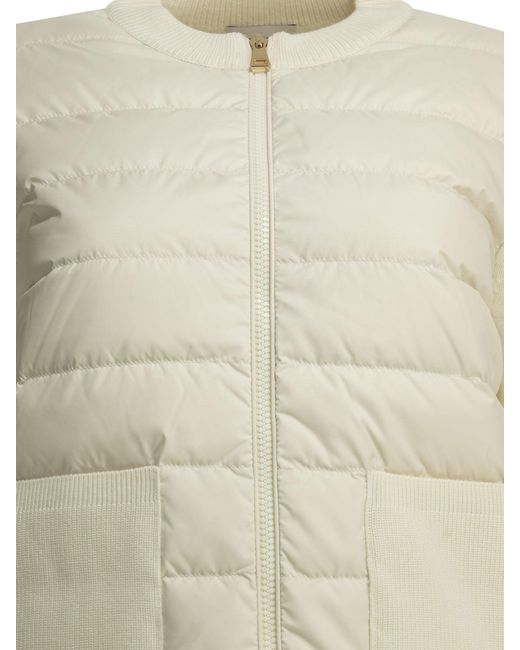 Moncler Natural Padded Wool Cardigan