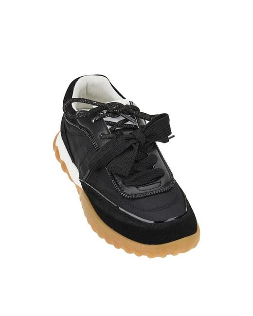 Pinko Blue Suede Leather And Nylon Sneakers