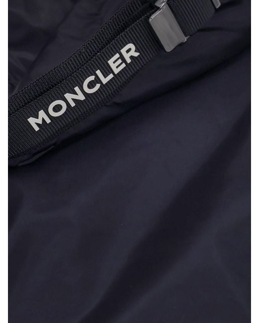 Moncler Blue Trestraou Down Jacket With Grosgrain Profiles for men
