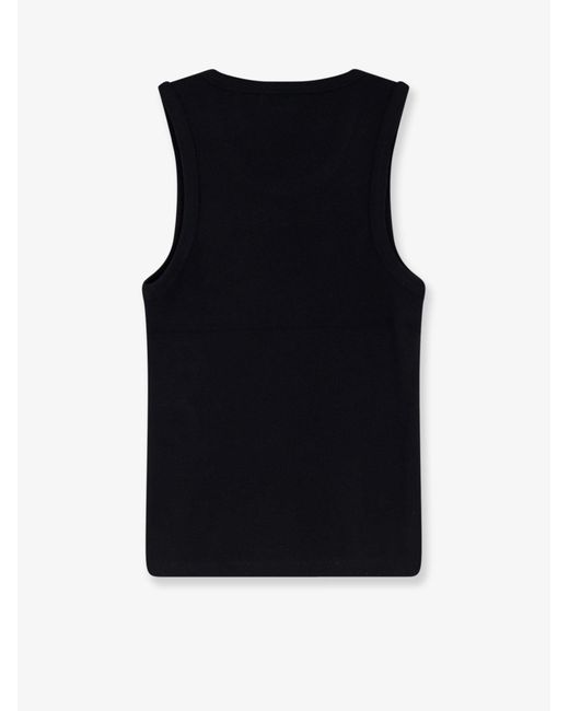 Entire studios Black Ribbed Cotton Tank Top