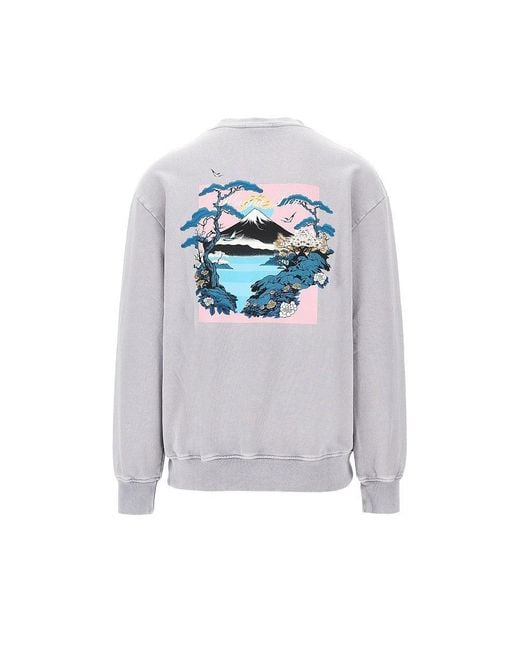 Mauna Kea Gray 'Samurai' Crewneck Sweatshirt for men