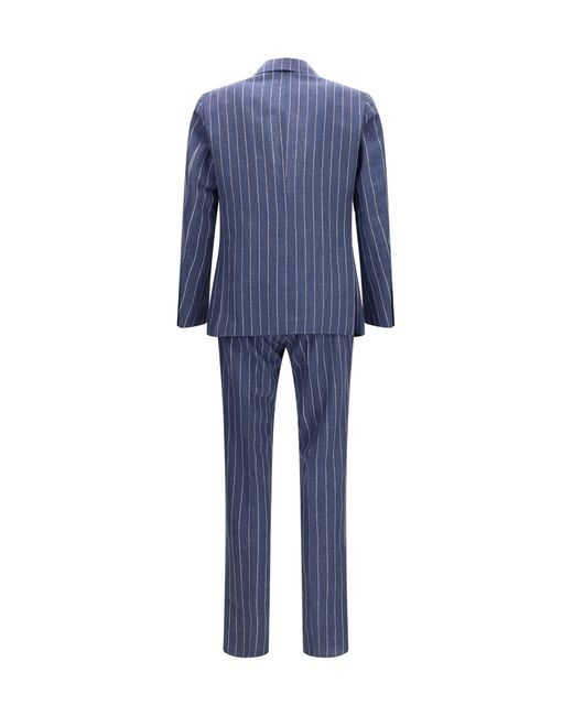 Gi Capri Blue Suit Pinstripe for men