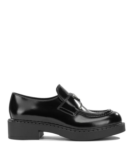Prada Black Calf Leather Loafers